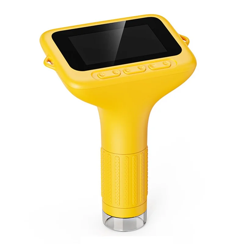 385 1000x forstørrelse 3 tommer IPS-skærm håndholdt digital mikroskop til børn lærerigt legetøj - Gul