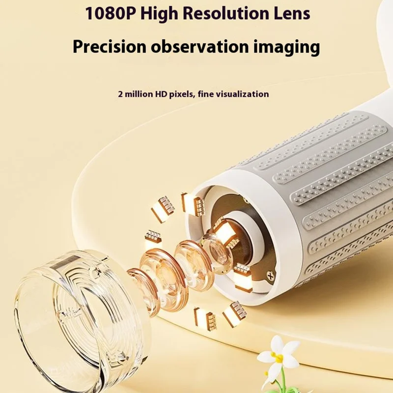 385 1000x forstørrelse 3 tommer IPS-skærm håndholdt digital mikroskop til børn lærerigt legetøj - Gul