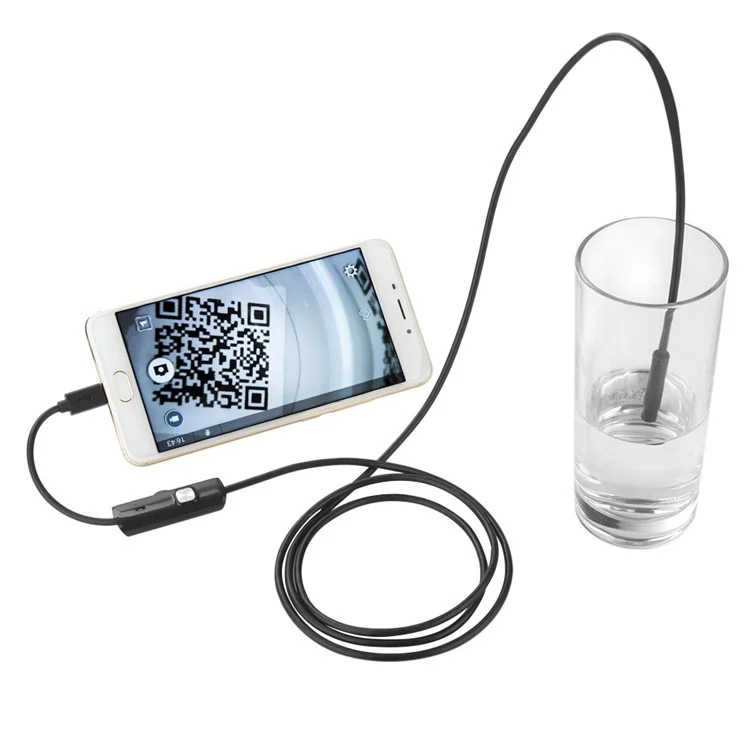 5.5mm Lens Waterproof Endoscope for Android Phone Industrial Inspection Camera with 1.5m Flexible Cable