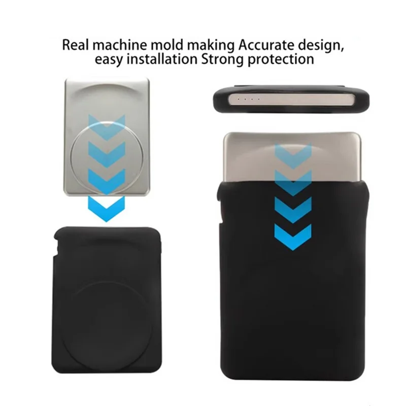 For OPPO MPBV01 Power Bank Silicone Case Ultra Thin Protective Cover - Black