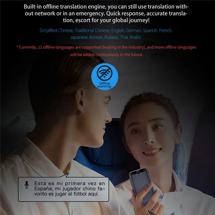 T7 1+16GB Smart Voice Translator 500W HD Camera Photo Translation 4G WiFi Translation Device