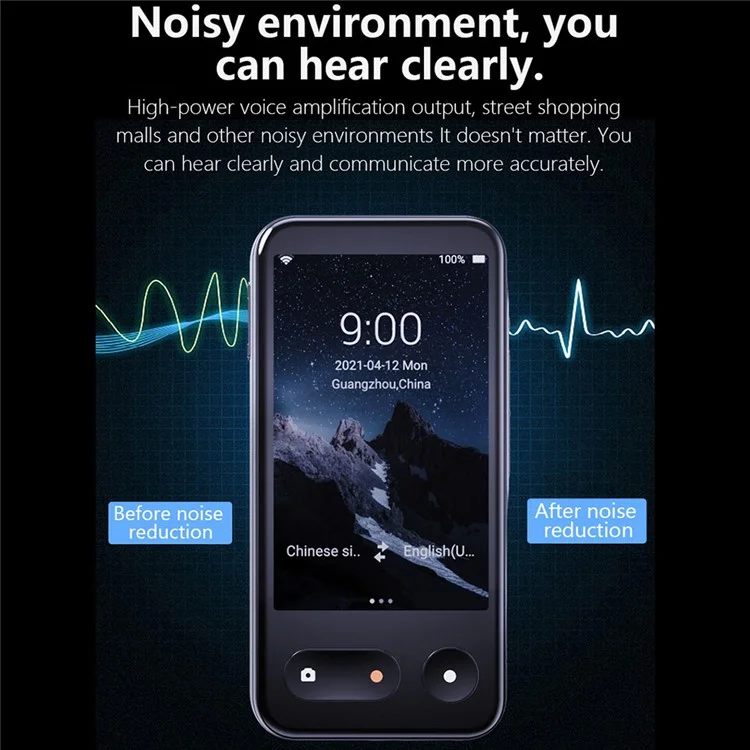 T7 1+16GB Smart Voice Translator 500W HD Camera Photo Translation 4G WiFi Translation Device