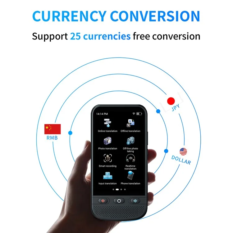 T7pro 1+8GB 4 Zoll Smart Voice Übersetzungsgerät Genaue Übersetzung Foto Sprachübersetzer