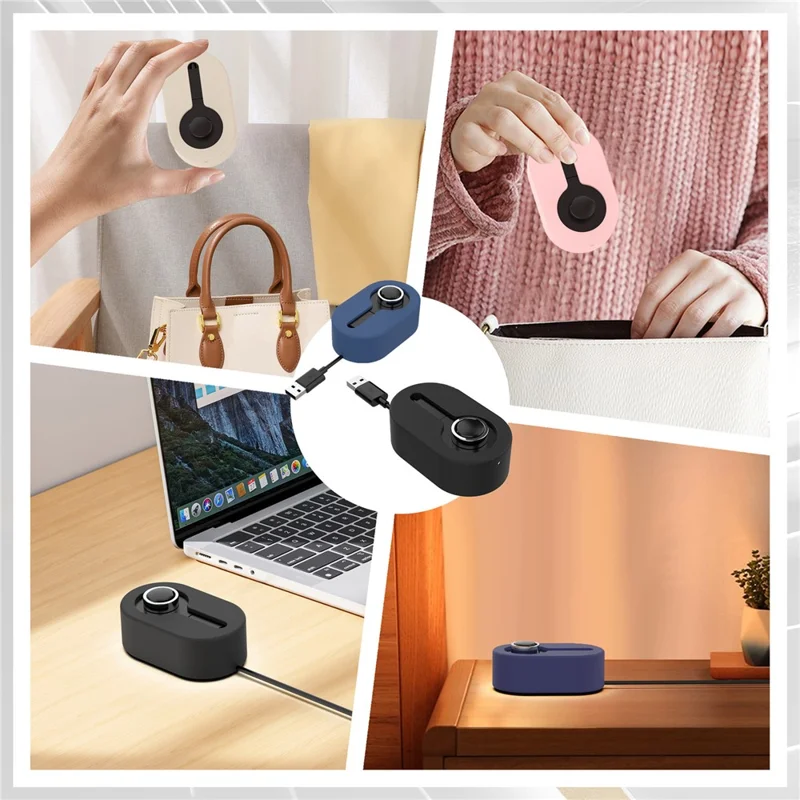 Для умного кольца Oura Ring Gen3 зарядный кабель органайзер чехол силиконовое основание - Черный