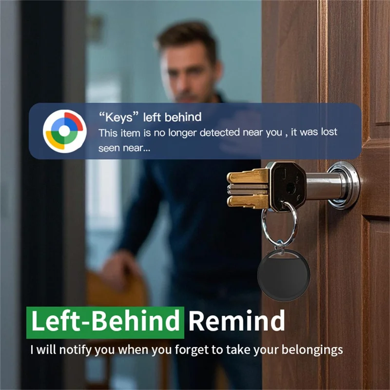 Google Tag13 Android Bluetooth-Compatible Item Finder Pet Tracker Anti-Lost Device Compatible with Google Find My Device App - Black