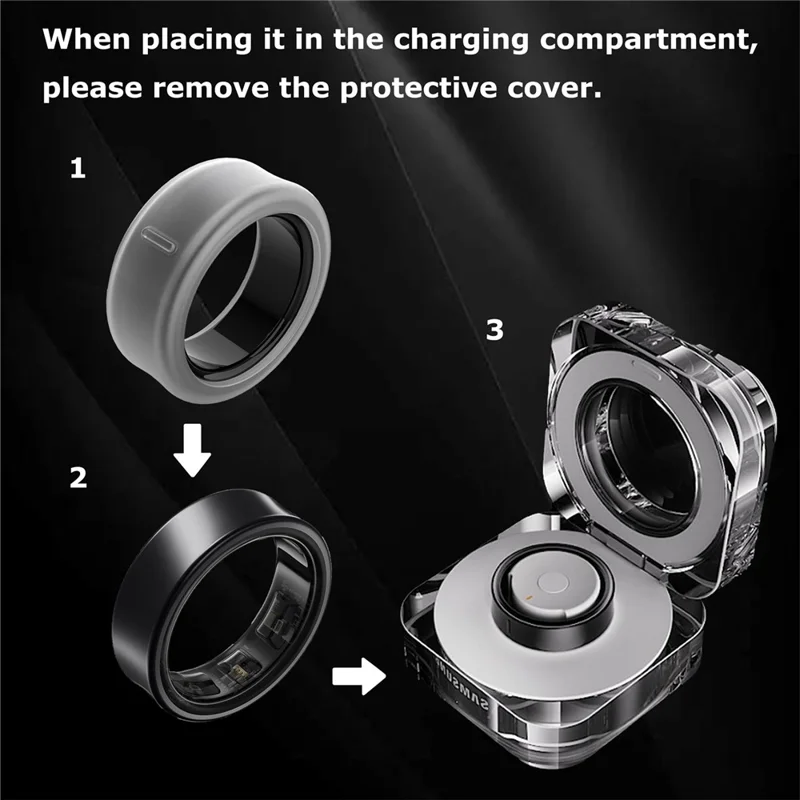 Custodia in silicone per Samsung Galaxy Ring con Cover protettiva intelligente Taglia S - Viola