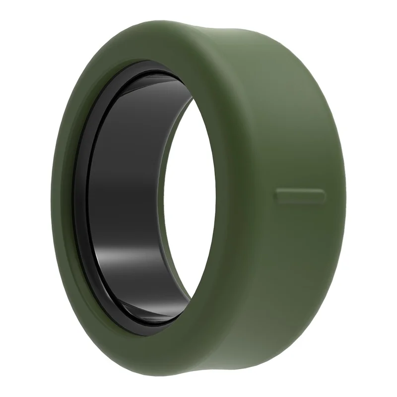 For Samsung Galaxy Ring Silicone Case Smart Ring Protective Cover Size M - Blackish Green