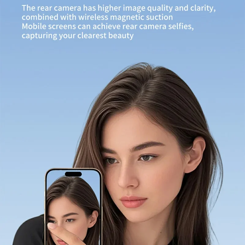 Monitor schermo selfie vlog del telefono X40E Supporto magnetico BT Remote Telecamera posteriore per live streaming - Nero