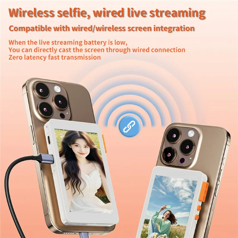 X40F Dispositivo Multifuncional de 8 en 1 Versión Ultra para Selfies, Transmisión en Directo y Duplicación de Pantalla - Blanco