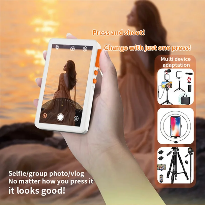 X40F Dispositivo Multifuncional de 8 en 1 Versión Ultra para Selfies, Transmisión en Directo y Duplicación de Pantalla - Blanco