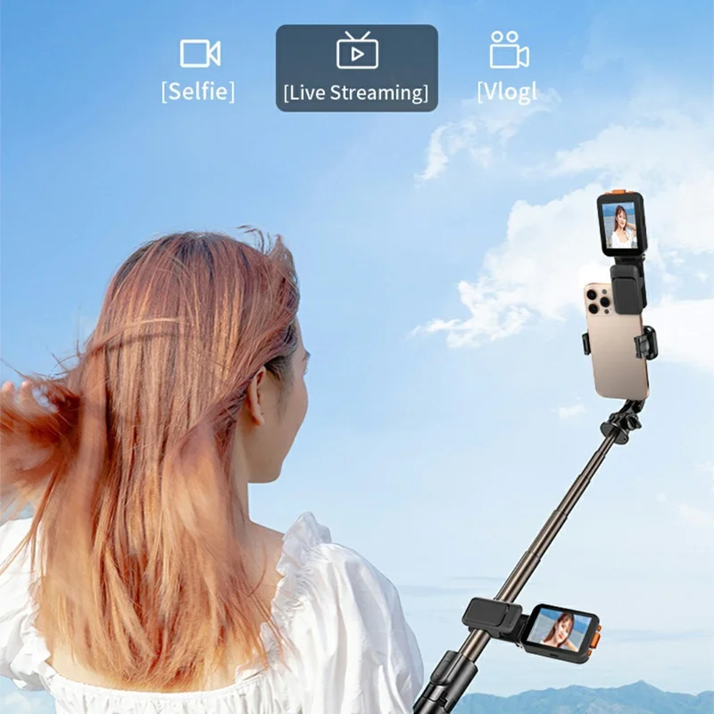 X40G Mini Selfie-Bildschirm mit Klammer, BT-Fernbedienung Handy-Rückkamera-Monitor für Livestreaming / Vlogging - Weiß