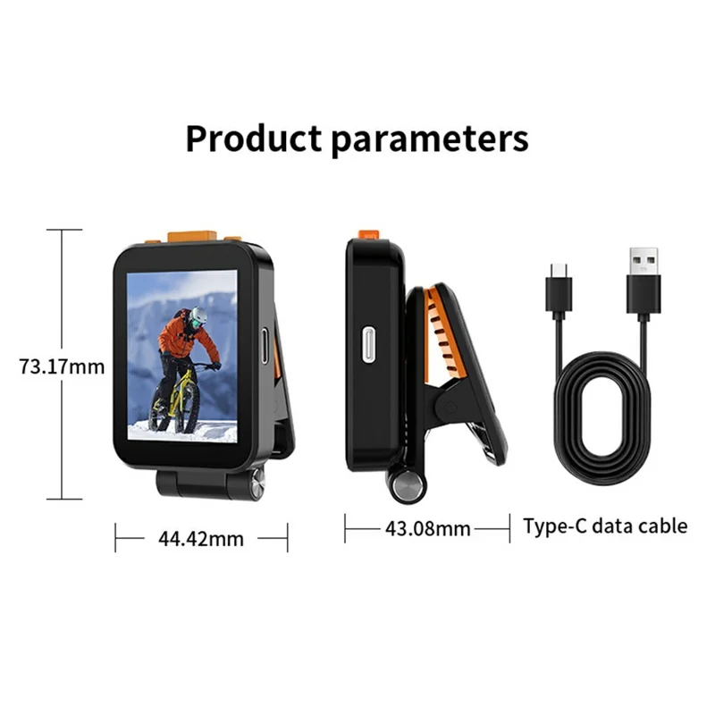 X40G Mini Selfie-Bildschirm mit Klammer, BT-Fernbedienung Handy-Rückkamera-Monitor für Livestreaming / Vlogging - Weiß