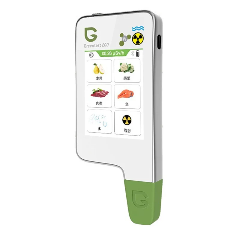 GREENTEST ECO6 Tester di Sicurezza Alimentare per Frutta / Verdura / Carne / Pesce Rilevatore di Nitrati e Radiazioni, Spina EU (Privo di BPA, Non FDA) - Bianco