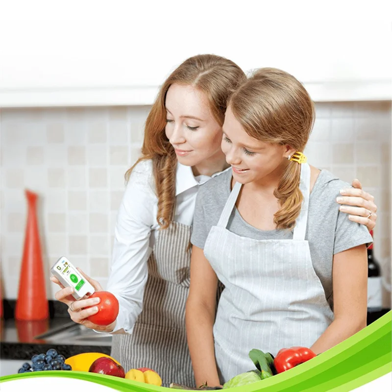 GREENTEST ECO6 Tester di Sicurezza Alimentare per Frutta / Verdura / Carne / Pesce Rilevatore di Nitrati e Radiazioni, Spina EU (Privo di BPA, Non FDA) - Bianco