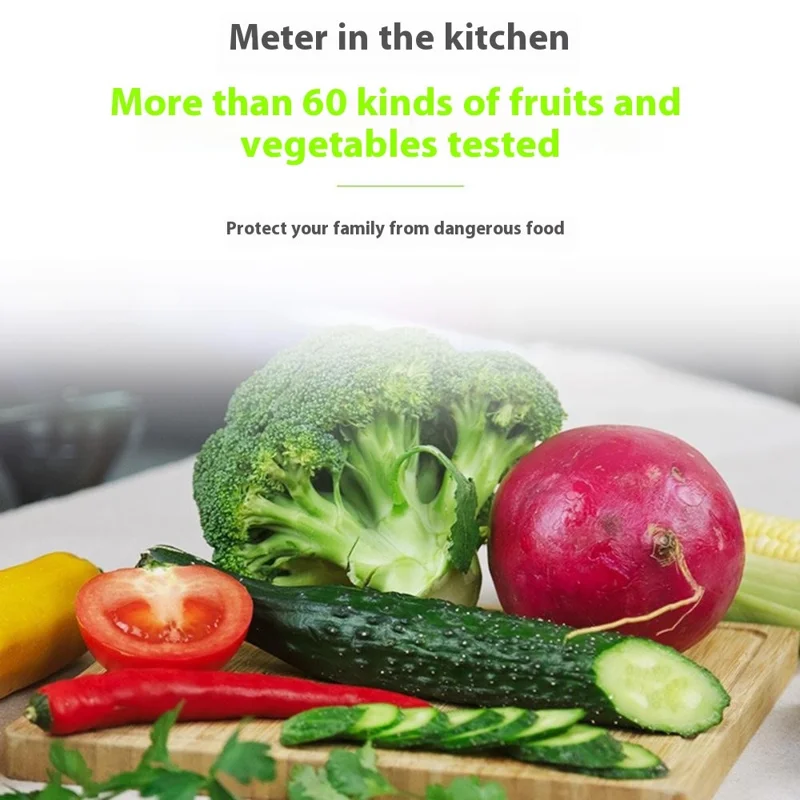 GREENTEST ECO6 Tester di Sicurezza Alimentare per Frutta / Verdura / Carne / Pesce Rilevatore di Nitrati e Radiazioni, Spina EU (Privo di BPA, Non FDA) - Bianco