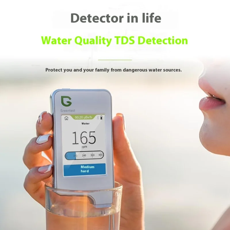 GREENTEST ECO6 Tester di Sicurezza Alimentare per Frutta / Verdura / Carne / Pesce Rilevatore di Nitrati e Radiazioni, Spina EU (Privo di BPA, Non FDA) - Bianco