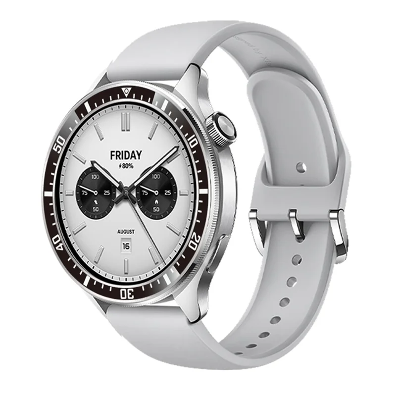 Pour Xiaomi Watch S4 / S3 Anneau de lunette Anti-rayures Couvercle adhésif en alliage d'aluminium - Caractères noirs / blancs