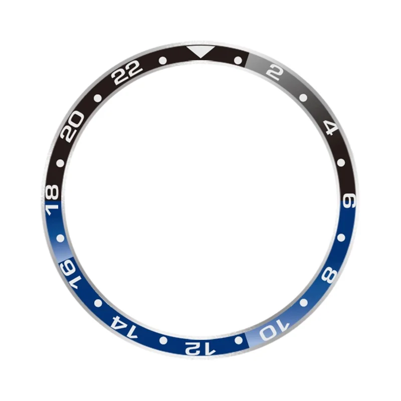 Anillo embellecedor para Xiaomi Watch S4 / S3 de aleación de aluminio de doble color, funda protectora - Negro + Azul