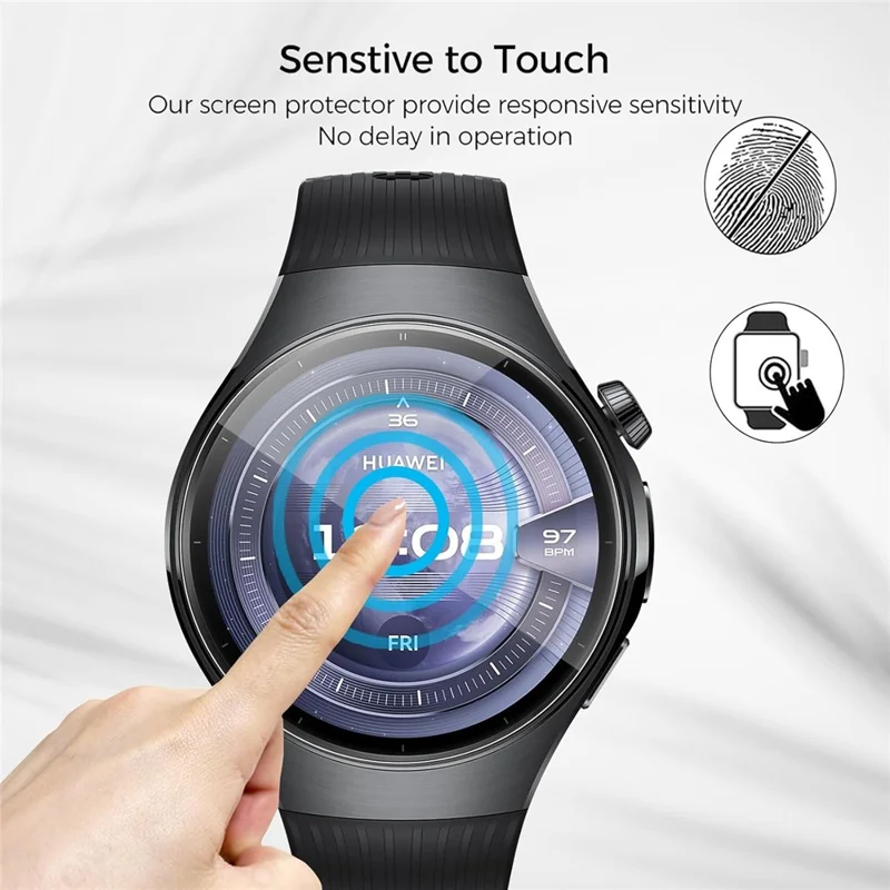 3 Pièces Protection d'écran en Hydrogel pour Huawei Watch 5 46mm - Film Ultra Transparent et Anti-rayures