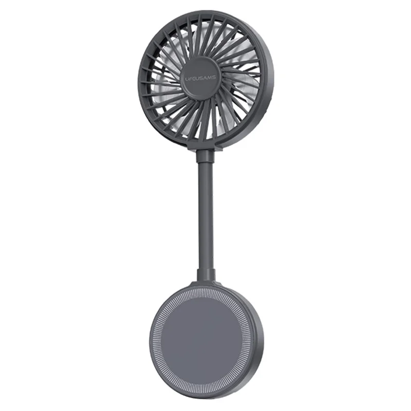 LIFEUSAMS LU02 Handventilator mit flexiblem Schwanenhals, 900mAh Mini-Ventilator mit magnetischer Halterung für Smartphones - Schwarz