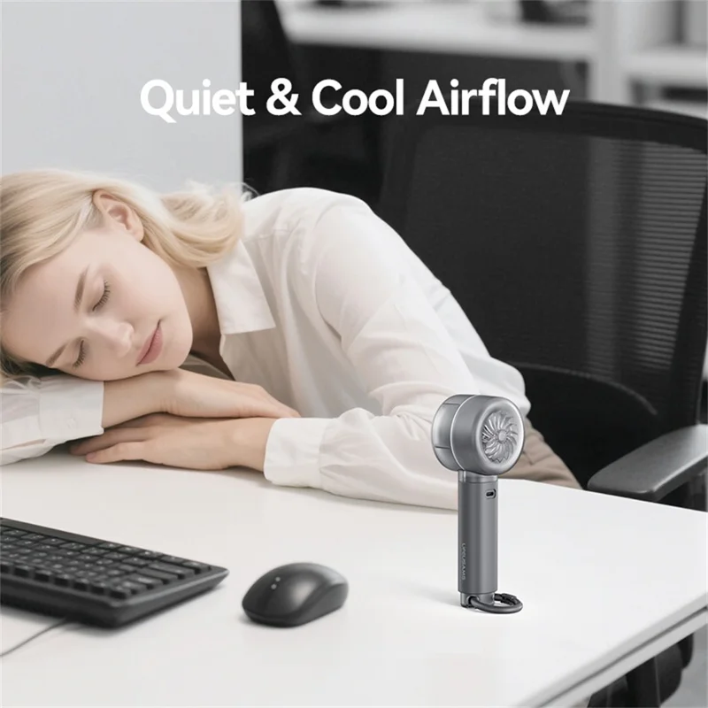 LIFEUSAMS LU01 Ventilador de mano 5 velocidades 2000mAh Ventilador personal portátil de refrigeración - Negro