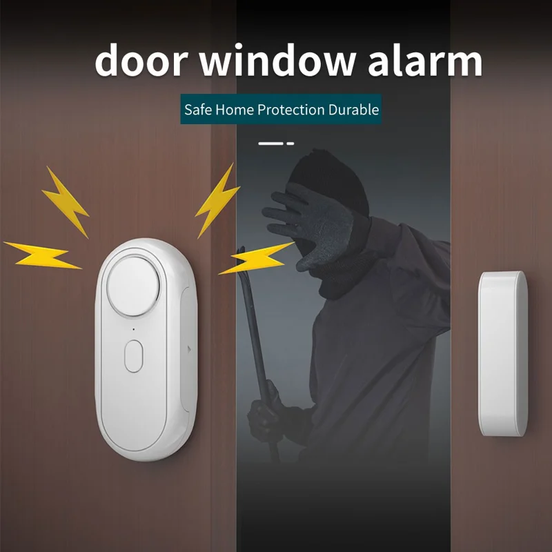 Alarma de Sensor para Puerta con Alto Nivel de Decibelios para Ventanas y Puertas, Sistema Antirrobo con Mando a Distancia