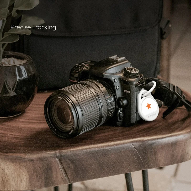 MOMAX Pinpop Duo Keychain Smart Tracker Bluetooth-Compatible Key Finder for iOS / Android - White