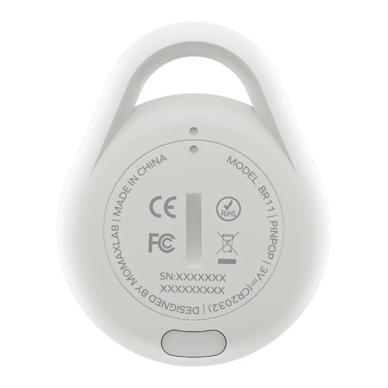 MOMAX Pinpop Duo Keychain Smart Tracker Bluetooth-Compatible Key Finder for iOS / Android - White