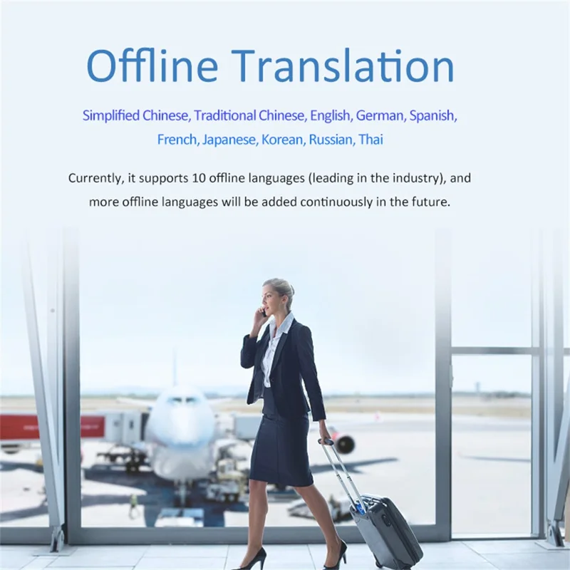 T16 134 Languages Online Translator 2.4 Inch WiFi Smart Voice Translator Photo Translation Device, 1+8GB