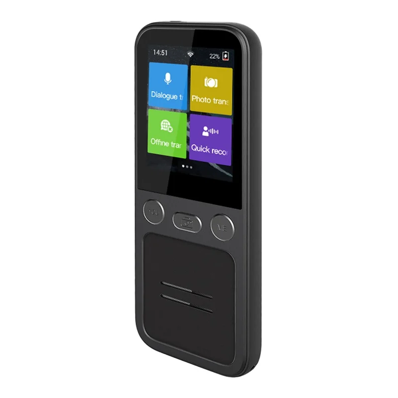 T16 134 Languages Online Translator 2.4 Inch WiFi Smart Voice Translator Photo Translation Device, 1+8GB