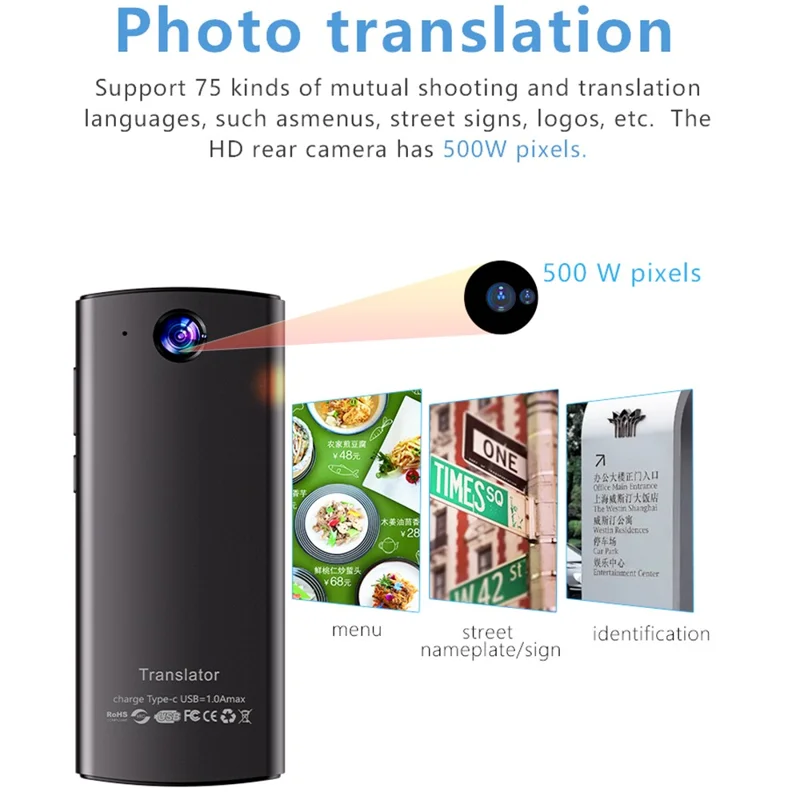 Traduttore vocale intelligente T17 con 138 lingue, schermo da 3 pollici, traduzione foto WiFi offline, interprete da viaggio e business, 1+16GB
