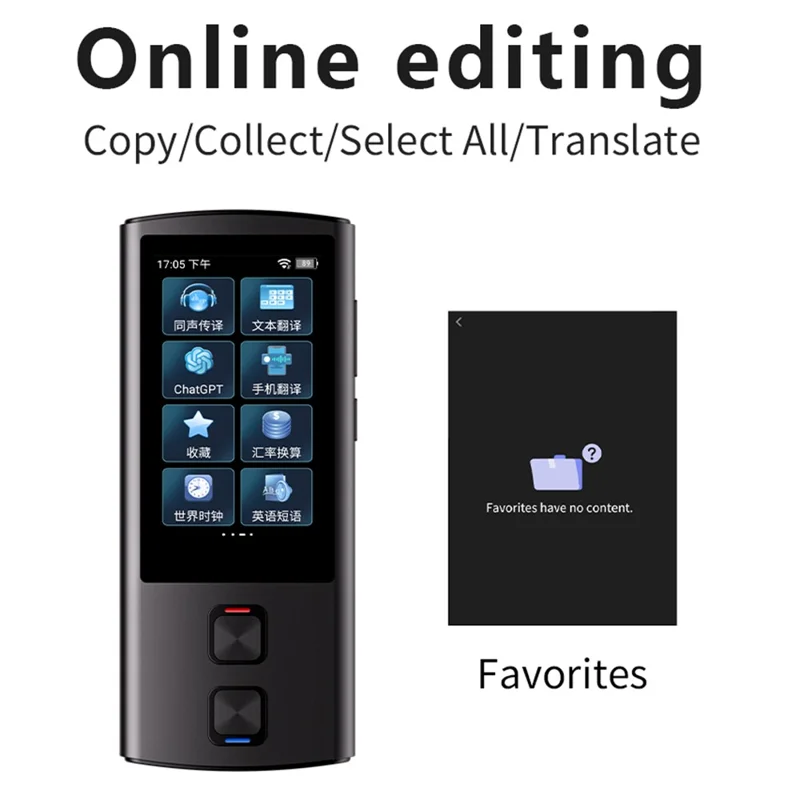 Traduttore vocale intelligente T17 con 138 lingue, schermo da 3 pollici, traduzione foto WiFi offline, interprete da viaggio e business, 1+16GB