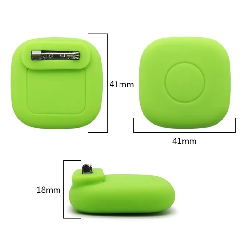 For Tile Mate (2024) Silicone Case Smart Tracker Waterproof Protective Cover Brooch Style for Children - Green