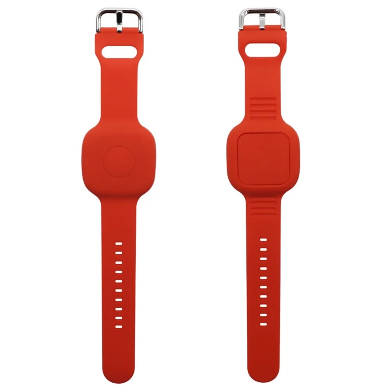For Tile Mate (2024) Silicone Case Waterproof Adjustable Children Wrist Band Smart Tracker Watch Strap - Red