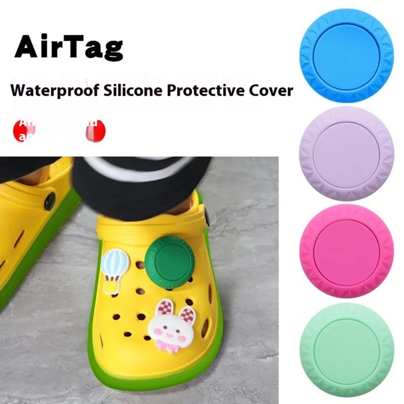 Suporte à Prova d'Água para Airtag com Capa Protetora de Silicone para Crianças e Bebês - Verde Meia-Noite