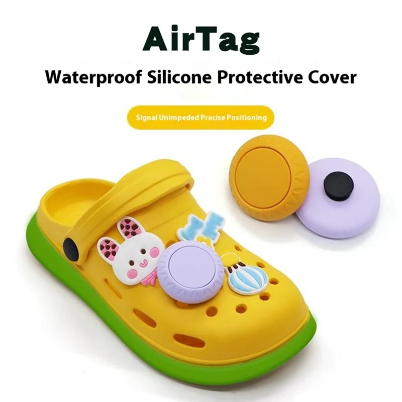 Suporte à Prova d'Água para Airtag com Capa Protetora de Silicone para Crianças e Bebês - Verde Meia-Noite