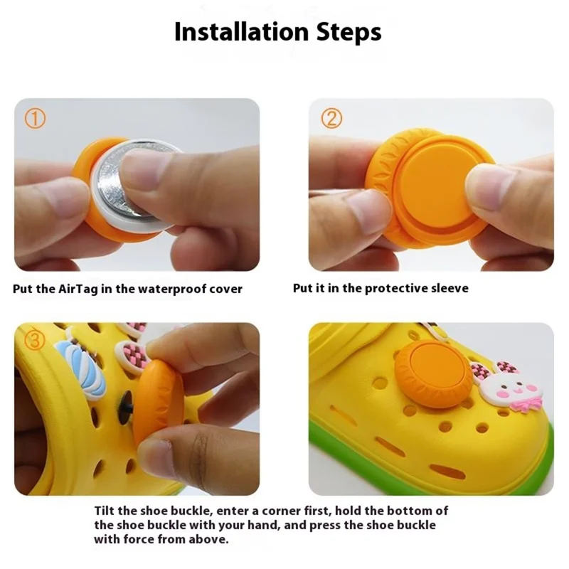 Suporte à Prova d'Água para Airtag com Capa Protetora de Silicone para Crianças e Bebês - Verde Meia-Noite