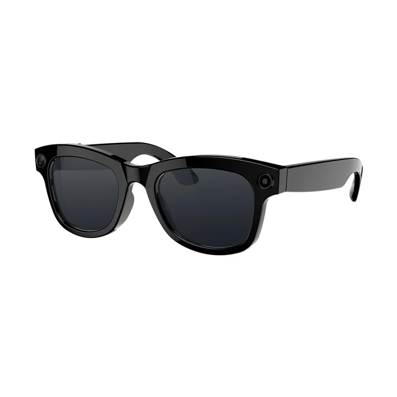 ZEBLAZE AI Translation Eyewear HD Photo Video Calling Smart Glasses with Camera Intelligent Eyewear - Black Lens