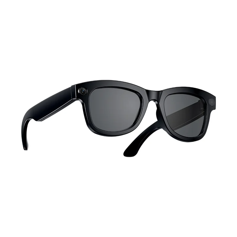 ZEBLAZE AI Translation Eyewear HD Photo Video Calling Smart Glasses with Camera Intelligent Eyewear - Black Lens