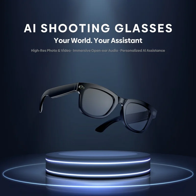 ZEBLAZE AI Translation Eyewear HD Photo Video Calling Smart Glasses with Camera Intelligent Eyewear - Transparent Lens