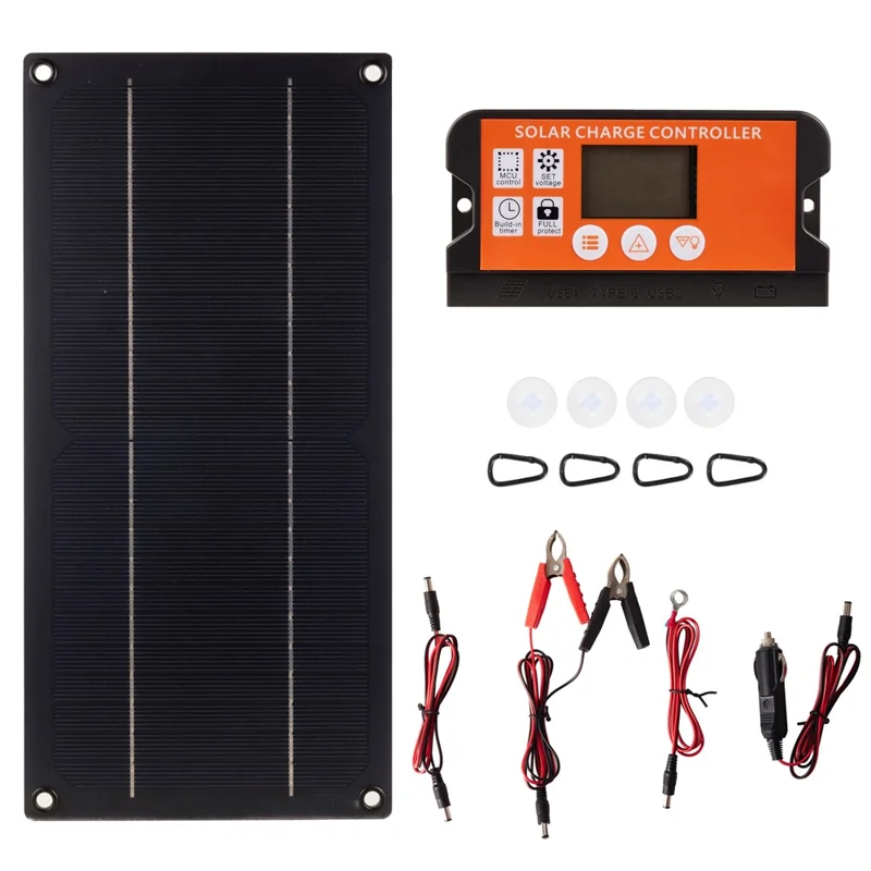 Carregador Solar de Bateria Automotiva XXM300-145B 12V 10W de Silício Monocristalino, Manutenção 6+60A