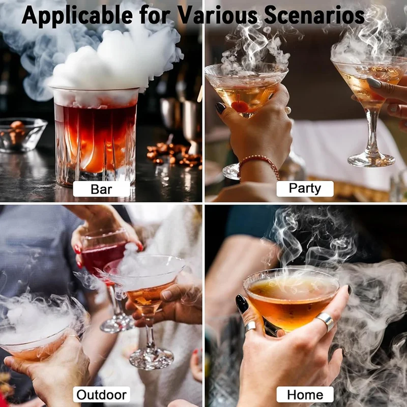 QY-503 Whisky-Champagner Rauch Infuser Elektrischer Cocktail Raucher mit LED-Beleuchtung 4 Modi zur Geschmacksverstärkung von Getränken
