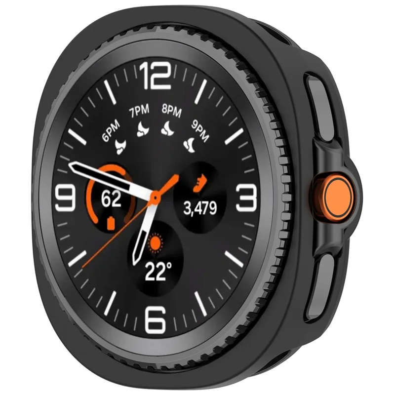 Protective Case for Samsung Galaxy Watch8 Classic 46mm Hollow Design Hard PC Watch Cover - Black