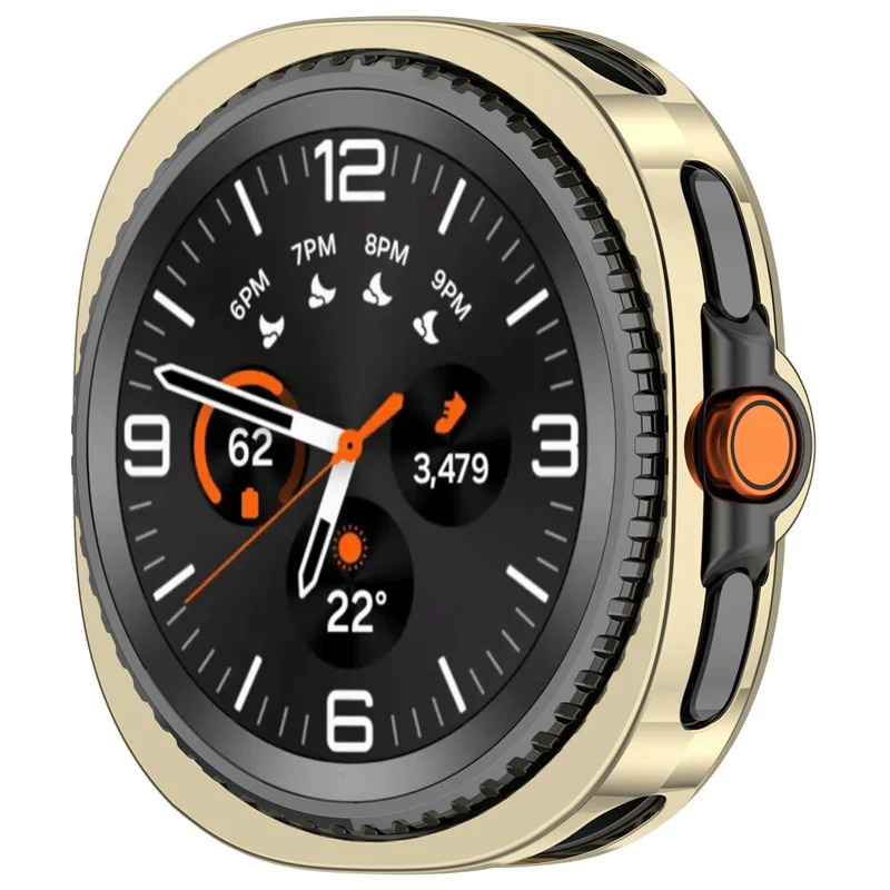 Protective Case for Samsung Galaxy Watch Ultra 2 / Watch8 Classic 47mm TPU Semi-Enclosed Watch Cover Electroplating Color - Light Gold