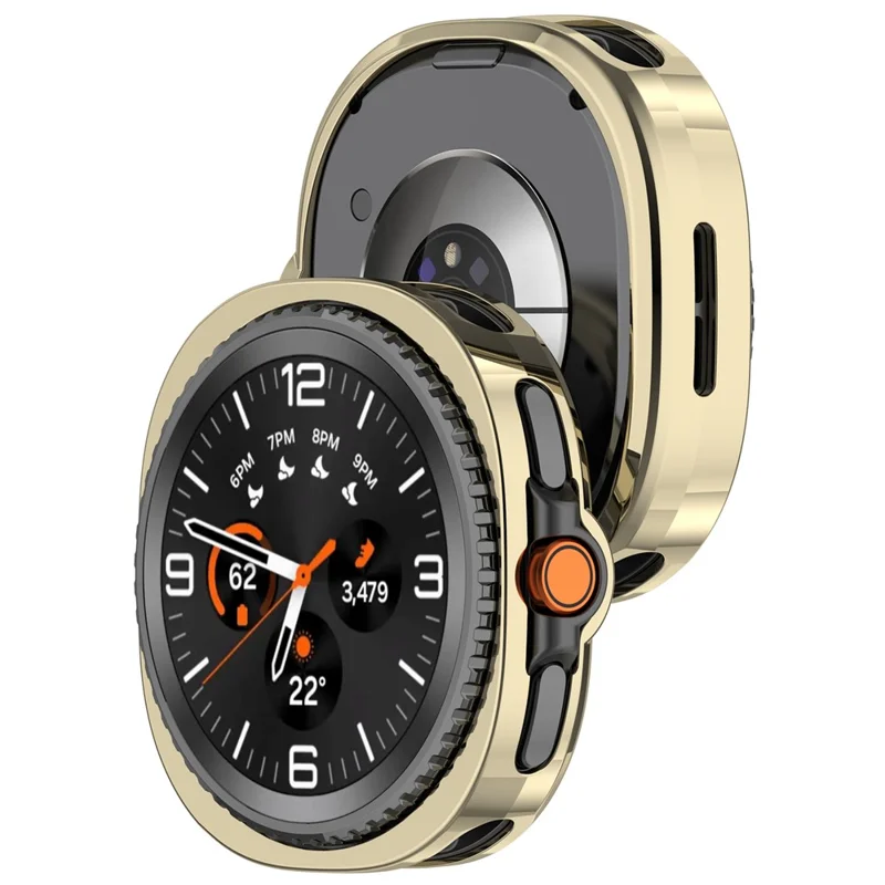 Protective Case for Samsung Galaxy Watch Ultra 2 / Watch8 Classic 47mm TPU Semi-Enclosed Watch Cover Electroplating Color - Light Gold