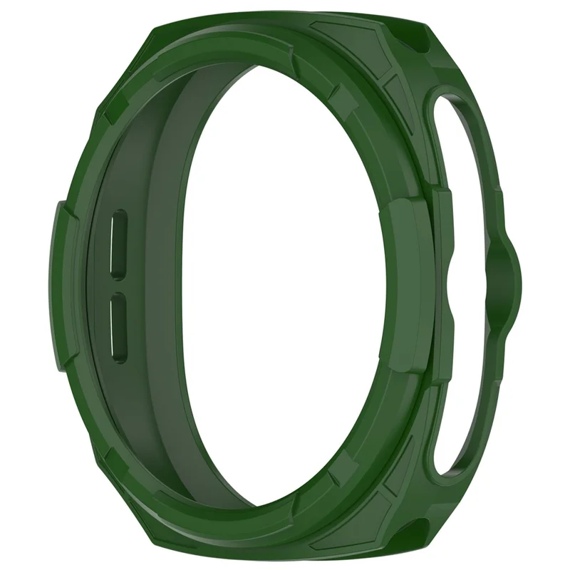 TPU Case for Samsung Galaxy Watch8 Classic 46mm Hollow Design Protective Watch Cover with Ring Shell - Green