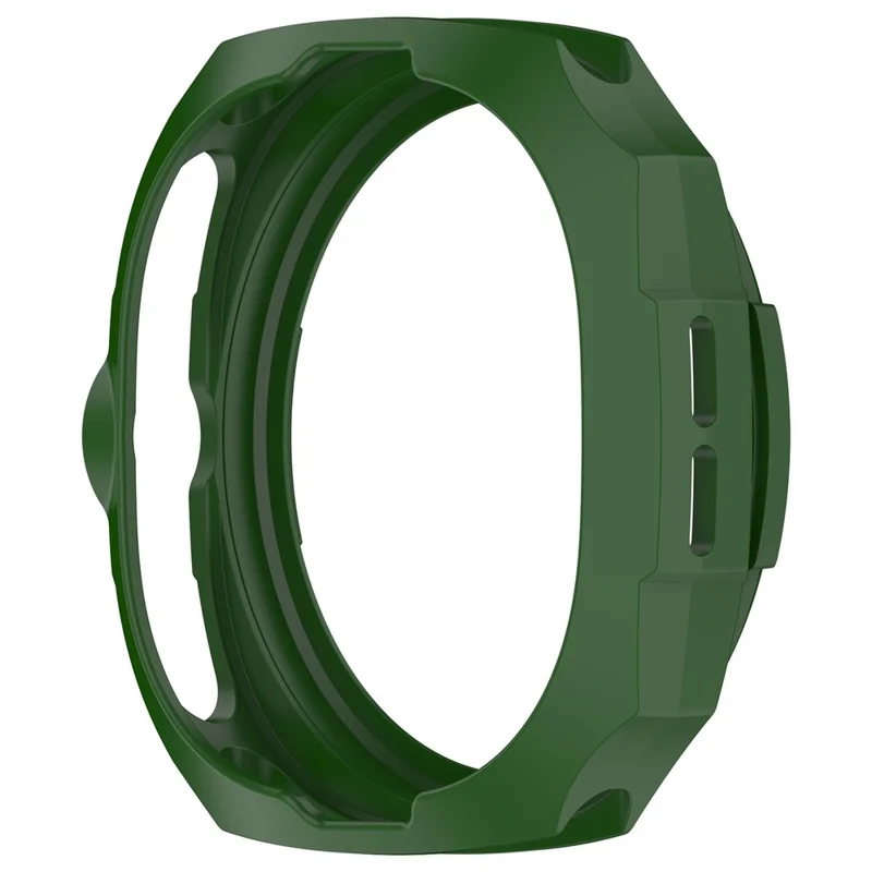 TPU Case for Samsung Galaxy Watch8 Classic 46mm Hollow Design Protective Watch Cover with Ring Shell - Green