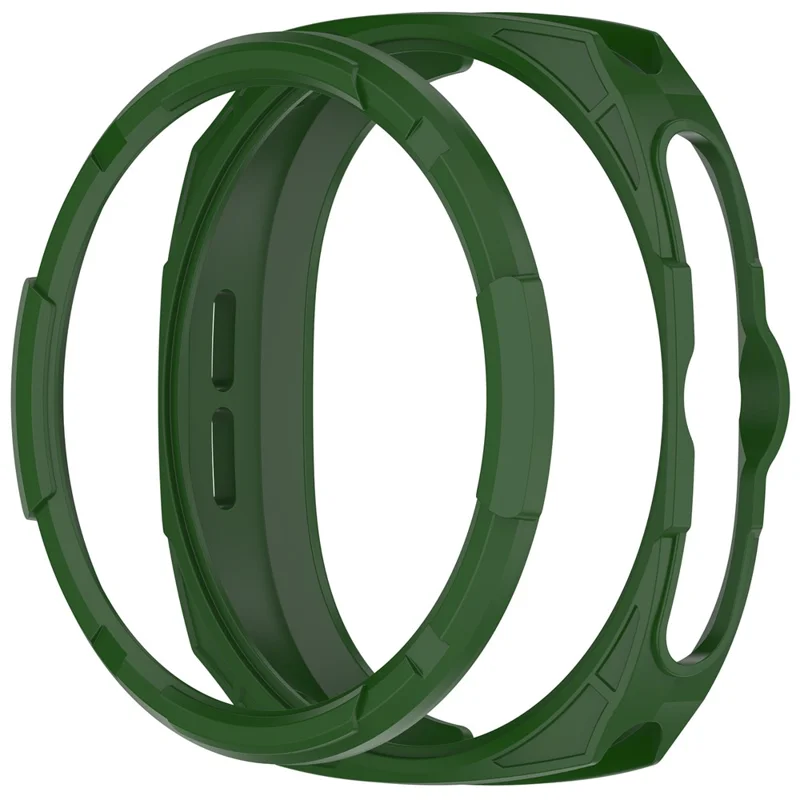 TPU Case for Samsung Galaxy Watch8 Classic 46mm Hollow Design Protective Watch Cover with Ring Shell - Green