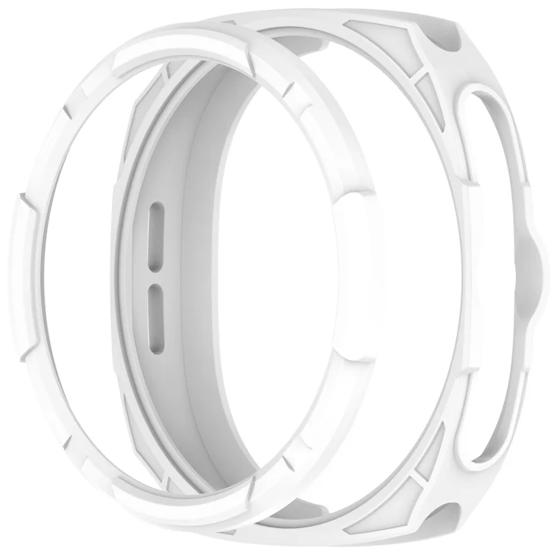Custodia in TPU per Samsung Galaxy Watch Ultra 2 / Watch8 Classic 47 mm Custodia protettiva con design traforato e anello - Bianco