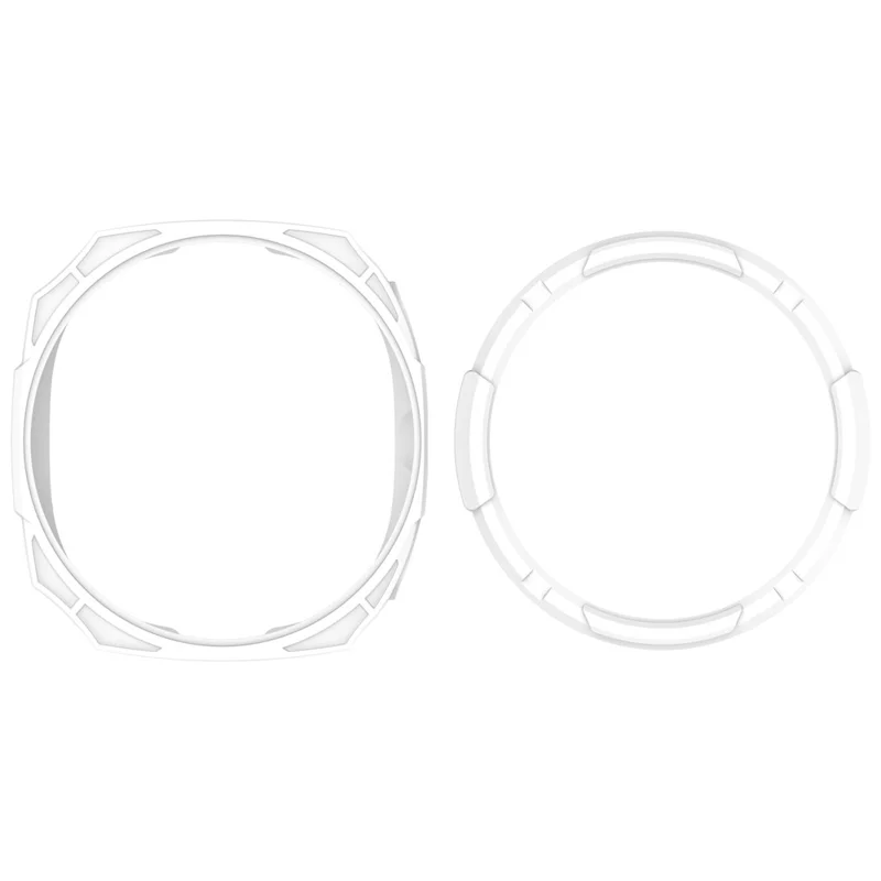 Custodia in TPU per Samsung Galaxy Watch Ultra 2 / Watch8 Classic 47 mm Custodia protettiva con design traforato e anello - Bianco